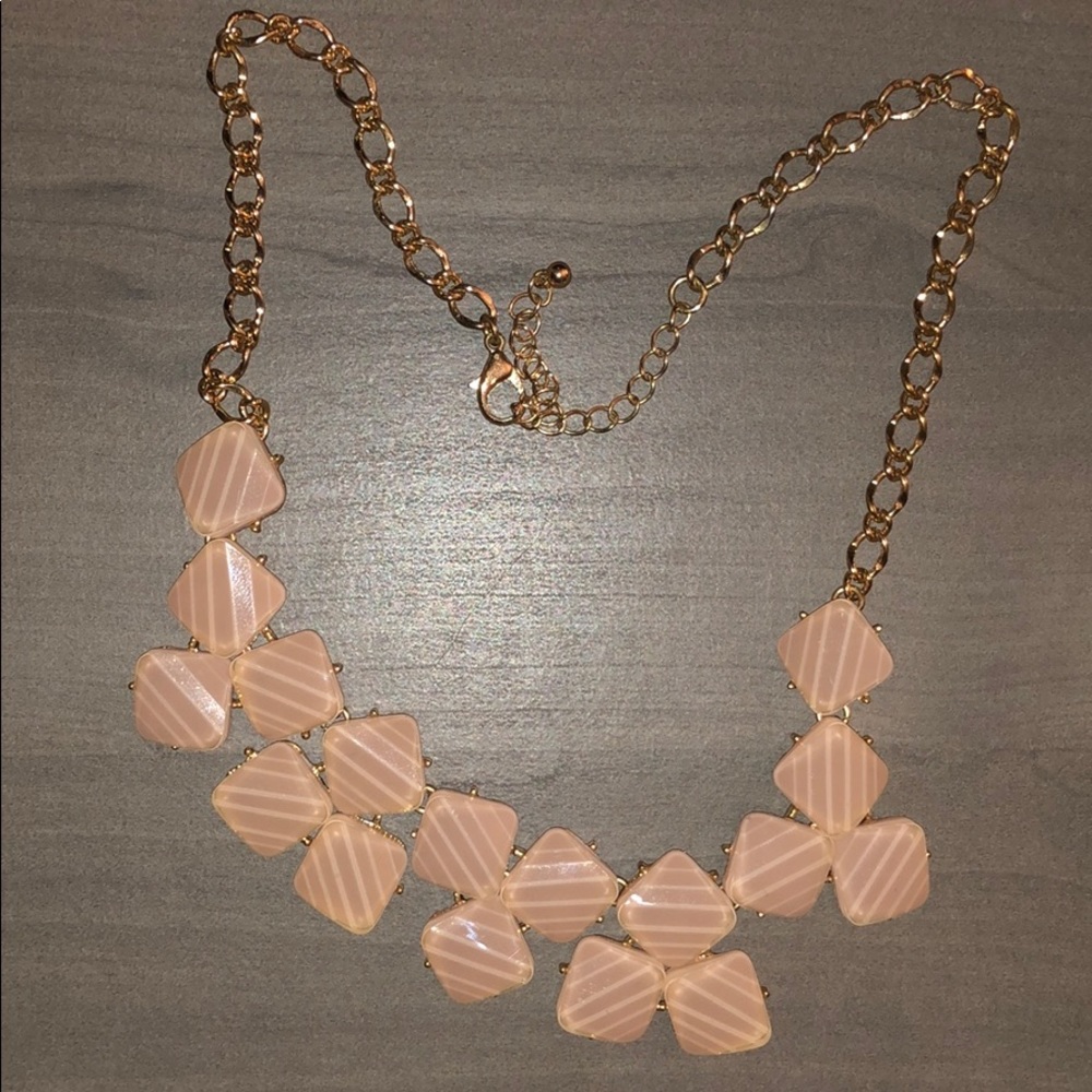 Nude and Gold Statement Necklace